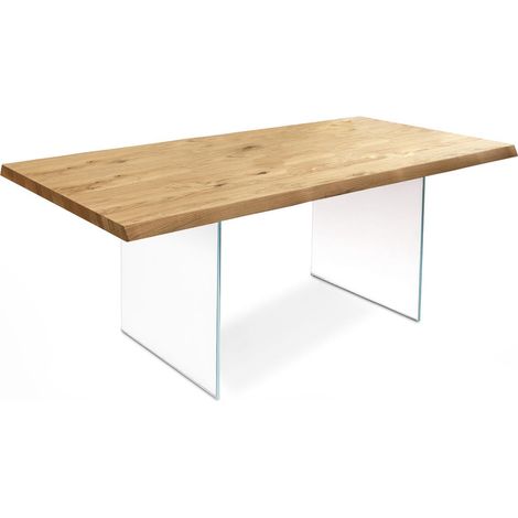 Tavolo Allungabile 160/240x90x76 cm in Rovere Impiallacciato Snooker Naturale (1/5)