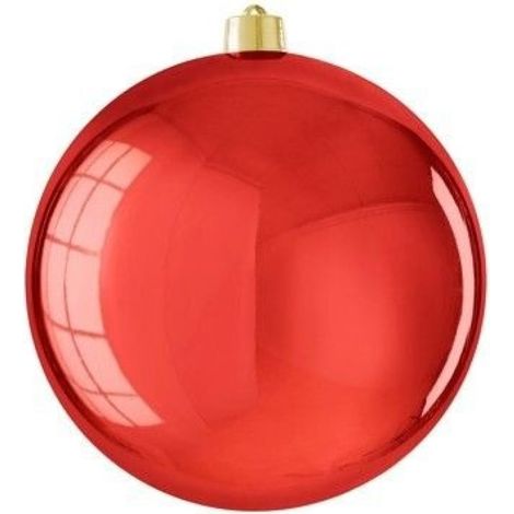 Rote, glänzende Weihnachtskugel infrangibel 250