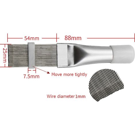 Outil de nettoyage et de réparation des ailettes de climatisation en acier inoxydable pour condenseur linéaire (1/5)