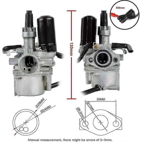 Carburador para motor Carburador para motocicleta de 50 cc y 2 tiempos Edición Carb 0619 (1/4)