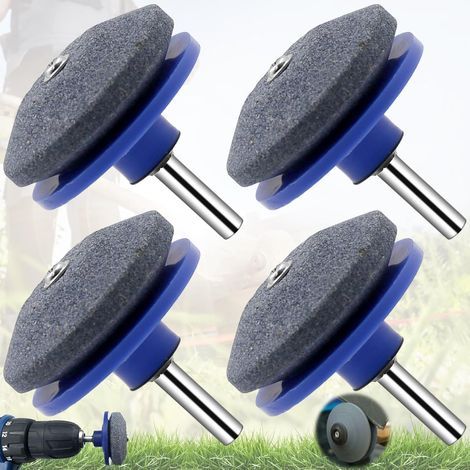 4 Pièces Affuteur Lame Tondeuse Gazon Universel Aiguiseur de Tondeuse Accessoires pour Tondeuses Pour Poncer et Equilibrer Les Tondeuses Outils de Jardinage (1/5)