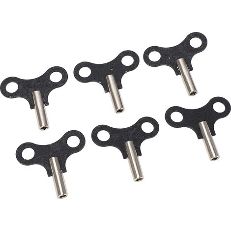 Lot de 6 clés de remontage en acier pour horloges de bureau et horloges anciennes et vintage. (1/5)