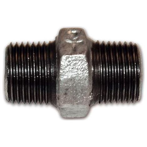 Raccordo Ghisa Zincato Nipplo Doppio Filetto 1/2 (1/2)