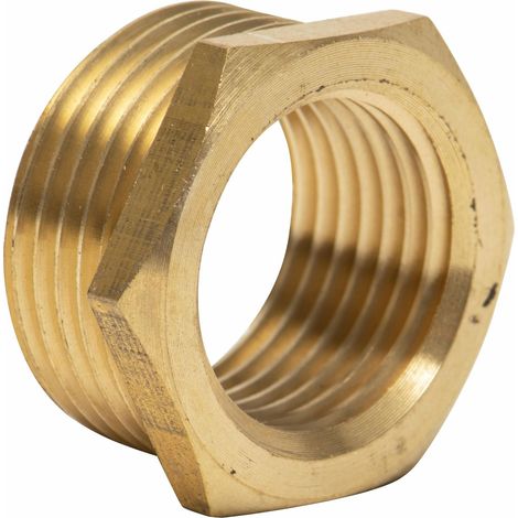 Raccord laiton mâle-femelle 3/4' x 1/2' – Filetage plomberie – Pour applications d'arrosage et plomberie – Connecteur durable – Rain