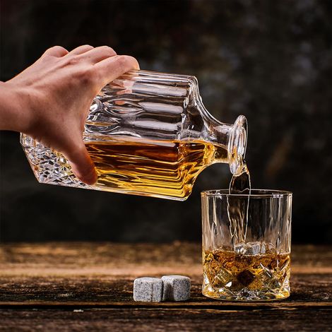 Whisiskey - Whisky Gläser Set – 4 Tumbler Gläser (4x 300 ml) – Whiskygläser - Whisky glas - Whiskey Zubehör Set - Geschenke für Männer