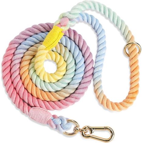 Correa para perros de algodón trenzado,apta para perros pequeños,medianos y grandes (1/5)