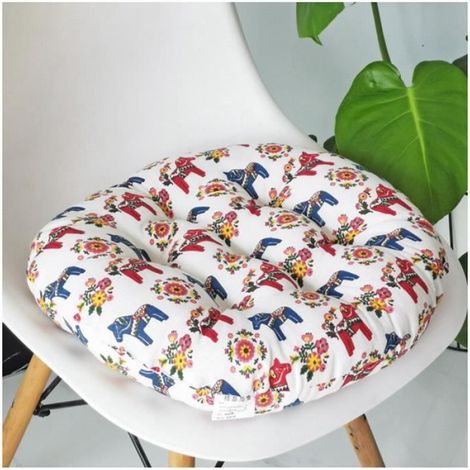 50x50cm,Coussin de Siège Ronde,Décoration pour Maison Salle à Manger Voiture Auto,Galettes de Chaise Coussin de Sièg,Style-29