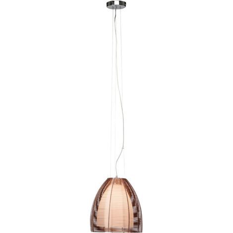 BRILLIANT lampe Relax lampe suspension 30cm bronze / chrome 1x A60, E27, 60W, lampes normales gf non spécifiées. Réglable en hauteur / câble peut être raccourci Convient aux lampes LED (1/3)