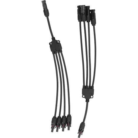 Adaptateur/répartiteur parallèle étanche en Y 1 vers 4 pour connecteur solaire extérieur (1/5)