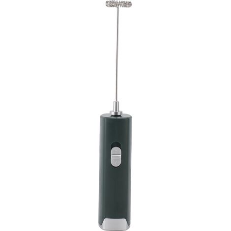 Eosnow Mousseur à lait électrique multifonction, efficace, à faible bruit, Mini baguette à main pour café lattes, chocolat chaud, vert foncé