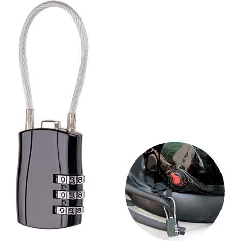Cadenas Cable,Cadenas à Câble Rétractable,Cadenas à Combinaison Numérique,Antivol Casque vélo,Antivol Câble à Combinaison,Câble Antivol Vélo,Câble Antivol Numéros,Cadenas à Combinaison,1PCS (1/5)