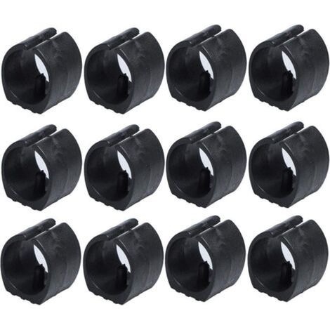 Douze patins tubulaires ronds pour roulettes de chaises, tables, fauteuils et meubles en forme de U, diamètre d'ouverture de 8 mm (1/5)