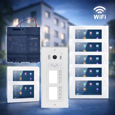 Kit Videocitofono WiFi 7 famiglie Professionale Ipertronic – Registrazione Chiamate, Assistenza Italiana (1/3)