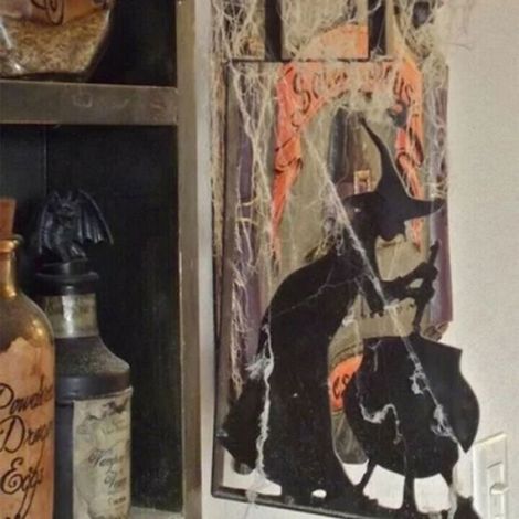 Leaky Cauldron Metal Sign Sorcière Fuite Chaudière Mur Silhouette Murale Halloween Horreur Suspendu Panier Suspendu Métal (1/4)