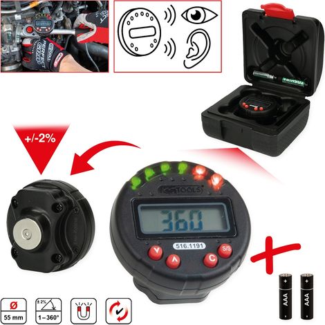 KS Tools Digitaler Drehwinkelmesser mit Magnet, Ø 55,0 mm