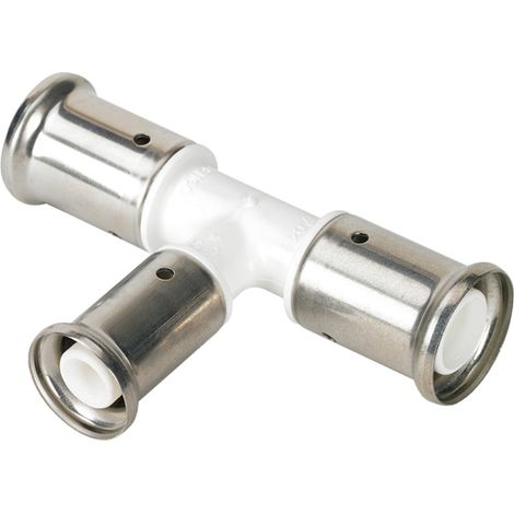 Té réduit PVDF blanc multicouche à sertir TH ou BE Ø20x2.0-16x2.0-20x2.0 (1/2)