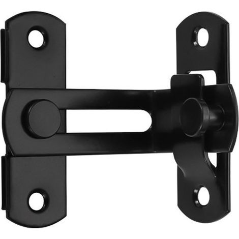 Cerradura de seguridad plegable de acero inoxidable para puertas y ventanas correderas - Negra (1/5)