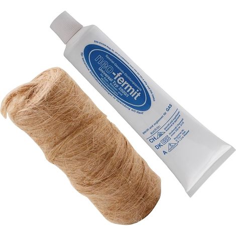 Set Neo-Fermit 150 g + Hanfrolle 80g Dicht-Set Dichtungspaste Dichtungshanf Gewindedichtung (1/4)