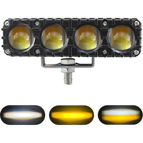 Barre lumineuse LED 12V/24V 18W pour voiture, feux de travail, projecteurs antibrouillard, compatible Jeep, camion, voiture, tracteur, SUV, quad, 4x4. (1/5)