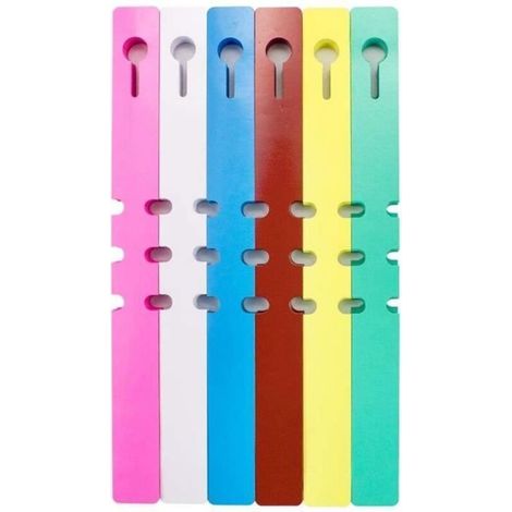 Plastic tree tags, 300 pieces, 2x21 cm, for garden plants, wrap-around hanging labels (6 colors) (1/4)