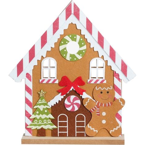 Mica Decorations Dekofigur Pfefferkuchenhaus 34 cm mehrfarbig Dekofigur