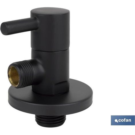 Eckventil 1/2 x 3/8, schwarzes Lux-Modell