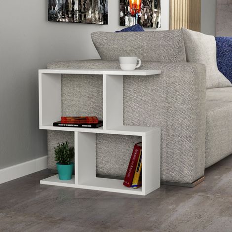 Decortie Homemania Moderner Beistelltisch Couchtisch Weiß Mehrzweck H 60cm 5 Etagen - White (1/5)