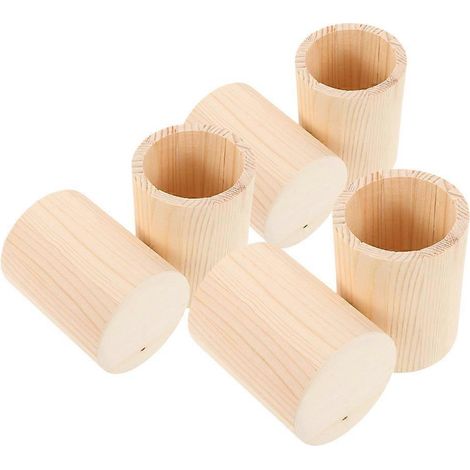 Organiseur de bureau en bois massif, compatible avec les fournitures de bureau, solution de rangement élégante et esthétique, 6 pièces (1/5)