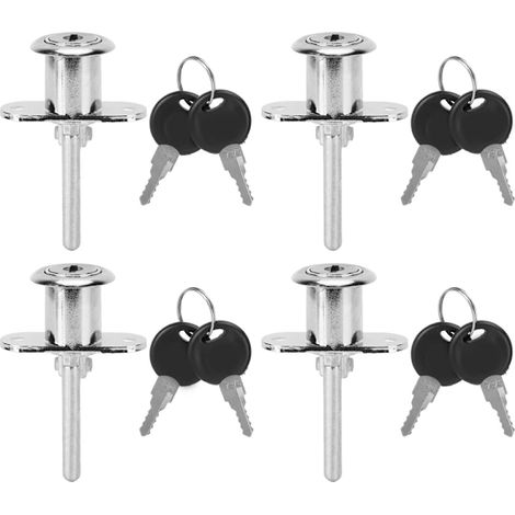 Ensemble de 4 verrous antivol pour armoires en alliage de zinc (1/5)