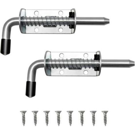 2 Pièces Loquet à Ressort, Verrou de Porte en Acier Inoxydable Dur, Loquet à Ressort Haute Résistance, Adapté aux Camions, Jardins, Entrepôts (1/5)