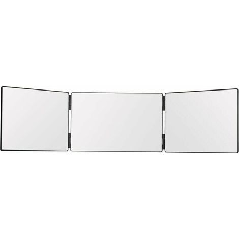 Miroir De Maquillage Miroir 3 Voies Avec Grossissement 10X Et Lumiere Led Miroir Mural Pliable Miroir De Maquillage Miroir Cosmetique Porte Miroir Suspendu Pour Chambre Salon Vestiaire,Noir (1/5)