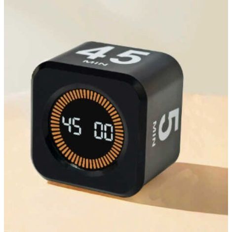 Timer visivo a forma di cubo - Pomodoro - 5/10/25/45 minuti - Nero (1/5)