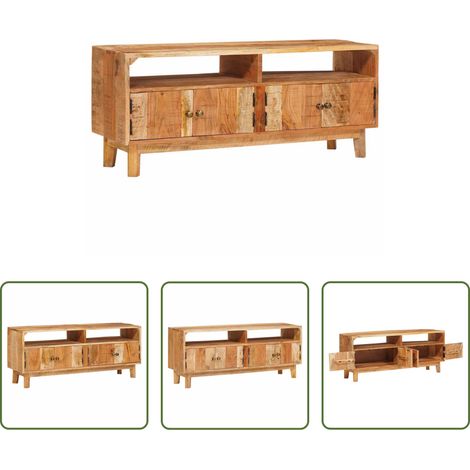 vidaXL Schrank - Stauraumschränke Braun 110 x 30 x 45 cm Massivholz Mango (1/5)