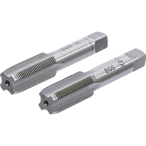 Bgs Technic – Lot de 2 tarauds M14 x 1.00 mm – Acier à outils GCr15 – Taraud ébaucheur et finisseur – Pour filetage précis