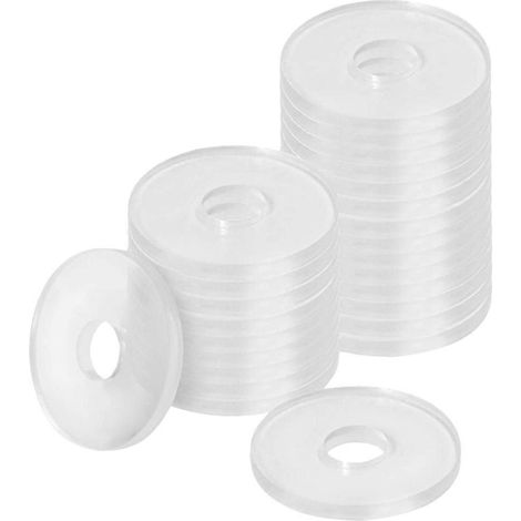 Rondelles transparentes en PVC compatibles avec le montage sur lavabo, joint d'étanchéité de salle de bain, 500 pièces (1/5)