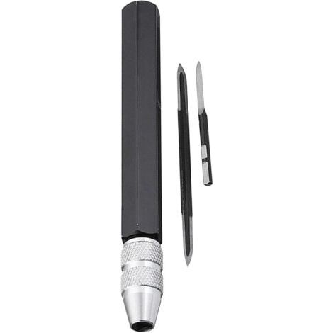 Ensemble de 1 Outil d'Ébavurage Réglable, Éliminateur de Métal Triangulaire avec Manche SC1200, Lames de Coupe BD5010, Ébavureuse SC8000 pour Travail du Métal (1/5)