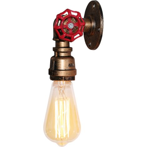Tubo De Agua Creativo Lámpara De Pared Apliques De Pared Metal De Hierro Lámpara De Pared Clásica Antigua Óxido Para Loft Office Luminaria Decorativa