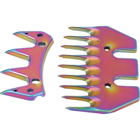 Lames de rechange pour tondeuse mouton 9 dents droites pour alpagas tondeuse électrique coupe laine colorées espacement 10 mm (1/5)