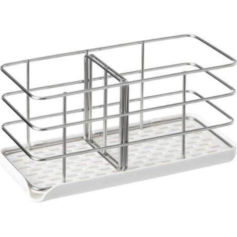 Panier de Drainage en éponge Support de Rangement en Acier Inoxydable Support de Rangement pour évier Peut être utilisé dans la Salle de Bain (1/5)