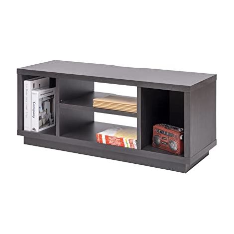 Iris Ohyama, Porta TV/Mobile TV/TV Supporto in legno/Porta TV con ripiani aperti/Porta TV per TV da 43 pollici, Legno massello, Ufficio, Soggiorno - TV Cabinet Standard OTS-100S - Quercia nera