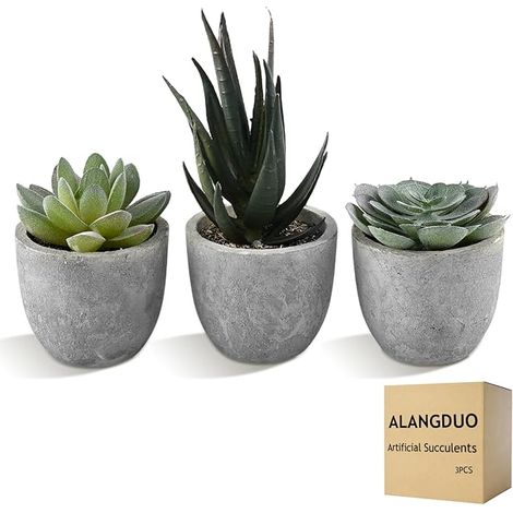 Plantes Artificielle, Mini Interieur, Petite Fausses Vertes Décoration, pour Salle de Bain, Salon, Bureau Decoration (1/4)