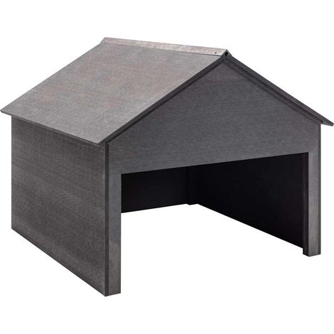 vidaXL Cobertizo para cortacésped WPC gris 80x80x70 cm (1/5)