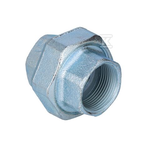 Conector doble galvanizado U1 NR48 de 5/4 con junta roscada