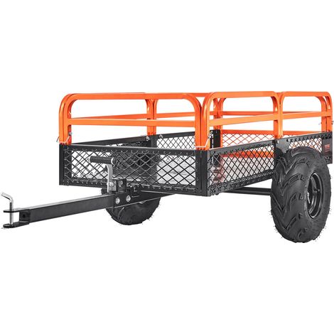 0,4 m³ / 680 kg Remorque à benne basculante pour jardin, tracteur et tondeuse, côtés amovibles (1/5)