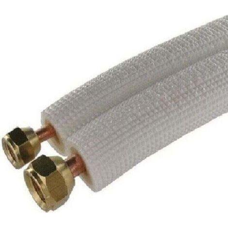 Einbaufertige Doppelrohr-Kältemittelleitungen M1 Klimaanlage 1/4 3/8 vormontierte Fittings 5 Meter NF, Rohrdurchmesser (6+10) 1P5 (1/5)