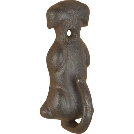 Esschert Design Garderobenhaken Hundeschwanz mit geradem Kopf