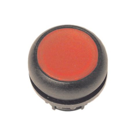 Unidad M22S-DL-R, botón plano rojo iluminado sin descripción, retorno automático.