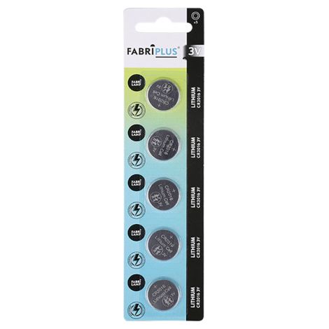 Pile bouton cr2016 3v fabriplus lithium 20x5x0,4 cm