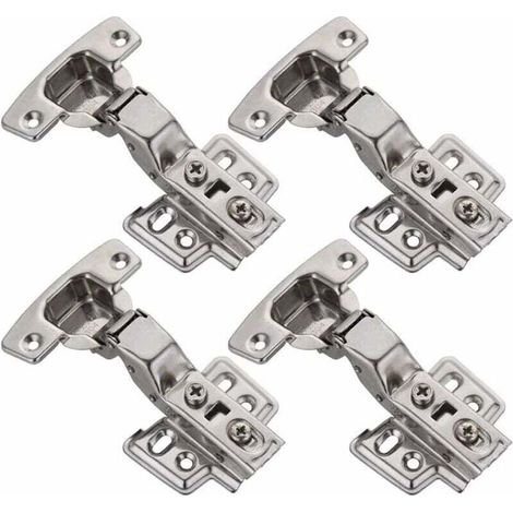 Cabinet Hinges 95 Degree Opening Angle Damper Soft Close Buffer Hydraulic Hinge Cabinet Furniture Hinges (Steel, 4 Pack) MUMU (1/4)