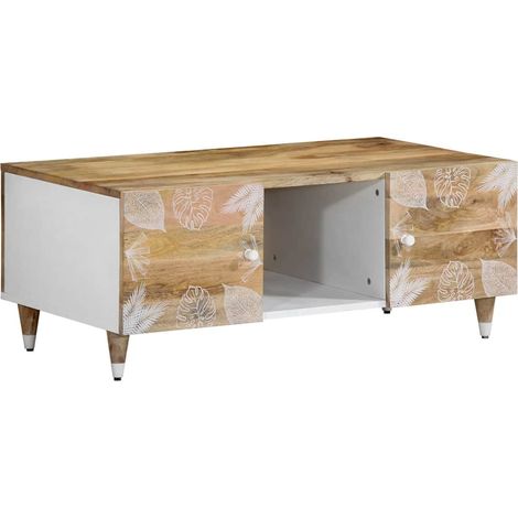 Couchtisch 100x54x40 cm Massivholz Mango